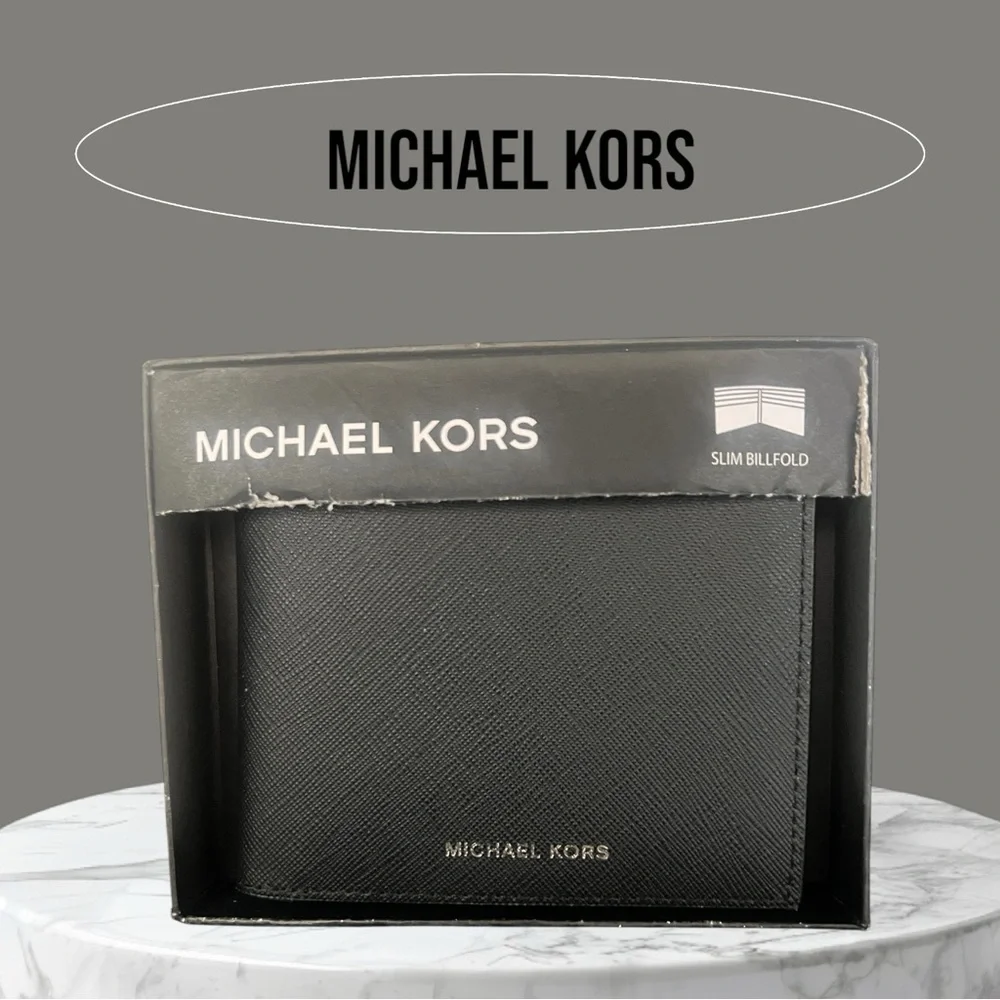 NWT Michael Kors Black Slim Wallet